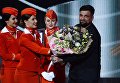 Рэп-исполнитель Баста (Василий Вакуленко) на XXII церемонии вручения музыкальной премии Золотой Граммофон в Государственном Кремлёвском Дворце Рэп-исполнитель Баста (Василий Вакуленко) на XXII церемонии вручения музыкальной премии Золотой Граммофон в Государственном Кремлёвском Дворце