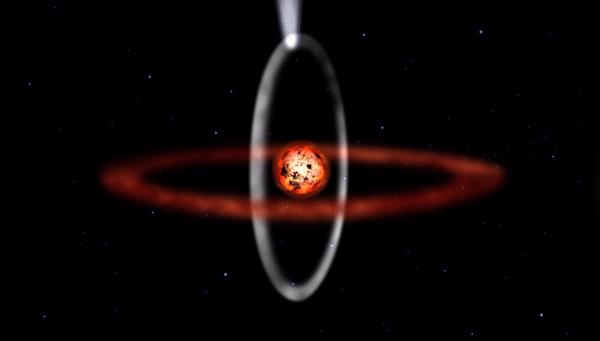Найдена звезда с деформированным газопылевым диском