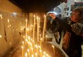 Прихожане в канун Рождества в церкви Рождества Христова в Вифлееме Прихожане в канун Рождества в церкви Рождества Христова в Вифлееме