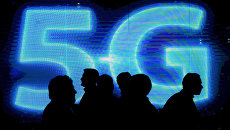 Логотип сети 5G. Архивное фото Логотип сети 5G. Архивное фото