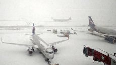 Самолеты в аэропорту Шереметьево. 4 февраля 2018 Самолеты в аэропорту Шереметьево. 4 февраля 2018