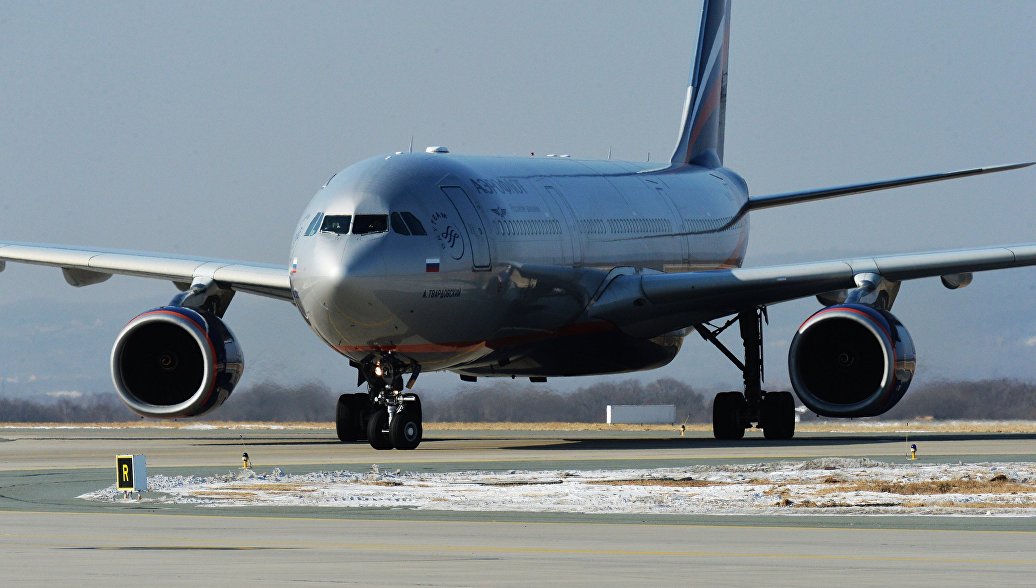 Самолет Airbus A330 авиакомпании Аэрофлот. Архивное фото Самолет Airbus A330 авиакомпании Аэрофлот. Архивное фото