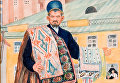 Татарин, 1920. Серия акварелей. Воспроизведена в альбоме Русь. Русские типы Б.М. Кустодиева. Петроград, изд. Аквилон, 1923. Бумага, акварель. НИМ РАХ. Музей-квартира И.И. Бродского Татарин, 1920. Серия акварелей. Воспроизведена в альбоме Русь. Русские типы Б.М. Кустодиева. Петроград, изд. Аквилон, 1923. Бумага, акварель. НИМ РАХ. Музей-квартира И.И. Бродского