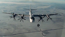 Стратегический бомбардировщик-ракетоносец Ту-95МС ВКС РФ. Архивное фото Стратегический бомбардировщик-ракетоносец Ту-95МС ВКС РФ. Архивное фото
