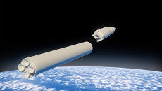 Графическое изображение российского ракетного комплекса стратегического назначения с гиперзвуковым планирующим крылатым блоком Графическое изображение российского ракетного комплекса стратегического назначения с гиперзвуковым планирующим крылатым блоком