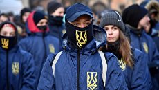 Участники факельного шествия активистов праворадикальных организаций. Архивное фото Участники факельного шествия активистов праворадикальных организаций. Архивное фото