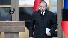 Президент РФ Владимир Путин на церемонии официальной встречи президентом Турецкой Республики Реджепом Тайипом Эрдоганом в Анкаре. 3 апреля 2018 Президент РФ Владимир Путин на церемонии официальной встречи президентом Турецкой Республики Реджепом Тайипом Эрдоганом в Анкаре. 3 апреля 2018