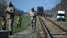 На месте ДТП на железнодорожном переезде под городом Армянск в Крыму. 8 апреля 2018 На месте ДТП на железнодорожном переезде под городом Армянск в Крыму. 8 апреля 2018