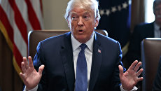 Президент США Дональд Трамп в Белом доме. 9 апреля 2018 Президент США Дональд Трамп в Белом доме. 9 апреля 2018