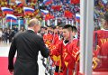 Президент РФ Владимир Путин во время посещения товарищеского хоккейного матча юношеских команд в Тяньцзине Президент РФ Владимир Путин во время посещения товарищеского хоккейного матча юношеских команд в Тяньцзине