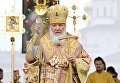 Патриарх Московский и Всея Руси Кирилл во время божественной литургии на соборной площади города Череповца в рамках Первосвятительского визита в Вологодскую митрополию Патриарх Московский и Всея Руси Кирилл во время божественной литургии на соборной площади города Череповца в рамках Первосвятительского визита в Вологодскую митрополию