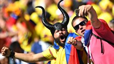 Болельщики сборной Колумбии во время матча группового этапа чемпионата мира по футболу между сборными Колумбии и Японии Болельщики сборной Колумбии во время матча группового этапа чемпионата мира по футболу между сборными Колумбии и Японии