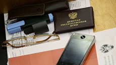 Рабочее место в зале заседаний Госдумы РФ Рабочее место в зале заседаний Госдумы РФ