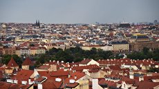 Вид на Прагу, архивное фото Вид на Прагу, архивное фото
