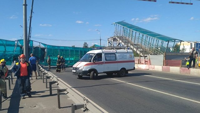 Из-за обрушения моста в Подмосковье образовалась пятикилометровая пробка