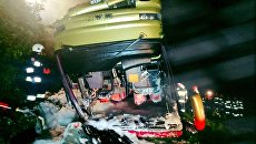 На месте ДТП с участием автобуса с украинскими туристами в Подкарпатском воеводстве, Польша. 18 августа 2018 На месте ДТП с участием автобуса с украинскими туристами в Подкарпатском воеводстве, Польша. 18 августа 2018
