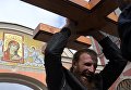 Участник крестного хода в честь Дня перенесения мощей святого благоверного князя Александра Невского Участник крестного хода в честь Дня перенесения мощей святого благоверного князя Александра Невского