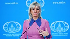 Официальный представитель министерства иностранных дел России Мария Захарова во время брифинга в Москве. Архивное фото Официальный представитель министерства иностранных дел России Мария Захарова во время брифинга в Москве. Архивное фото