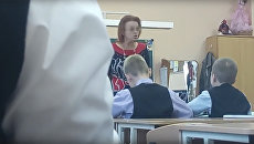 Стоп-кадр видеозаписи урока музыки в школе города Пушкин Стоп-кадр видеозаписи урока музыки в школе города Пушкин