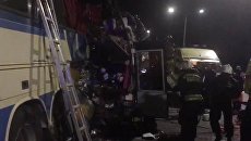 Крупное ДТП с двумя автобусами в Воронежской области Крупное ДТП с двумя автобусами в Воронежской области