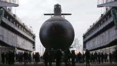 Торжественная церемония спуска на воду дизель-электрической подводной лодки Кронштадт проекта 677 Лада на Адмиралтейских верфях в Санкт-Петербурге. 20 сентября 2018 Торжественная церемония спуска на воду дизель-электрической подводной лодки Кронштадт проекта 677 Лада на Адмиралтейских верфях в Санкт-Петербурге. 20 сентября 2018