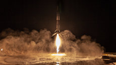 Возвращение первой ступени ракеты Falcon 9 на калифорнийский военный космодром Ванденберг. 7 октября 2018 Возвращение первой ступени ракеты Falcon 9 на калифорнийский военный космодром Ванденберг. 7 октября 2018