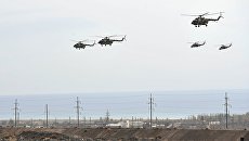 Вертолеты Ми-8 во время командно-штабных учений с воинскими контингентами коллективных сил ОДКБ Взаимодействие-2018. 8 октября 2018 Вертолеты Ми-8 во время командно-штабных учений с воинскими контингентами коллективных сил ОДКБ Взаимодействие-2018. 8 октября 2018