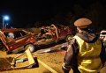 Сотрудник ДПС на месте столкновения автобуса с фурой в Чувашии Сотрудник ДПС на месте столкновения автобуса с фурой в Чувашии