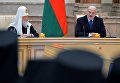 Президент Белоруссии Александр Лукашенко и патриарх Московский и всея Руси Кирилл во время встречи в Минске. 15 октября 2018 Президент Белоруссии Александр Лукашенко и патриарх Московский и всея Руси Кирилл во время встречи в Минске. 15 октября 2018