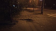 На месте замыкания силового кабеля в центре Киева. 30 октября 2018 На месте замыкания силового кабеля в центре Киева. 30 октября 2018