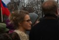 Ксения Собчак на митинге в защиту честных выборов Ксения Собчак на митинге в защиту честных выборов