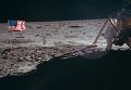 Астронавт Нил Армстронг на поверхности Луны Астронавт Нил Армстронг на поверхности Луны