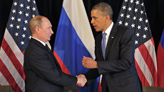 Президент РФ В.Путин встретился с президентом США Б.Обамой. Архив Президент РФ В.Путин встретился с президентом США Б.Обамой. Архив