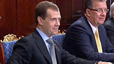 Пан Ги Мун продемонстрировал Медведеву знание русского языка Пан Ги Мун продемонстрировал Медведеву знание русского языка