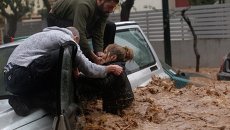 Последствия сильного ливня в Греции Последствия сильного ливня в Греции