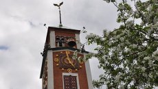 Городские часы Оренбурга. Архивное фото Городские часы Оренбурга. Архивное фото
