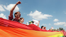 Митинг ЛГБТ-сообщества. Архивное фото Митинг ЛГБТ-сообщества. Архивное фото