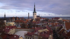 Вид на Старый город Таллина. Архивное фото Вид на Старый город Таллина. Архивное фото